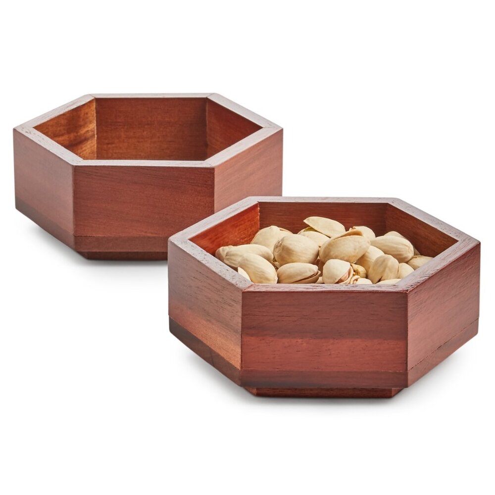 The Cellar Stackable Hexagon Bowls, Set of 2, Created for Macy's - Brown